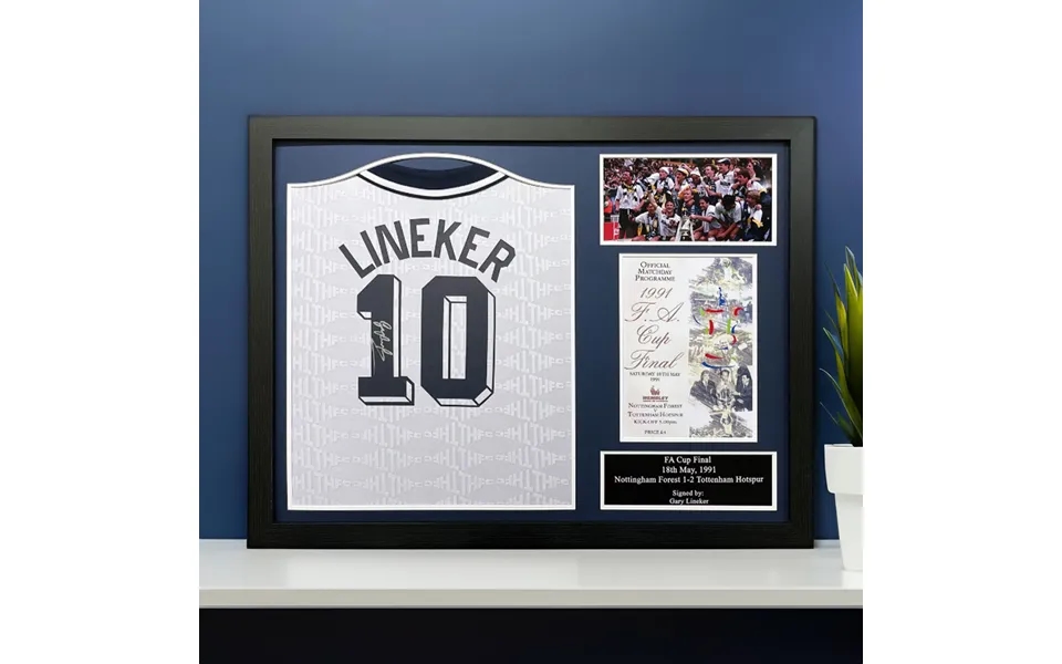 Gary Lineker Signed Tottenham Hotspur Shirt - Framed