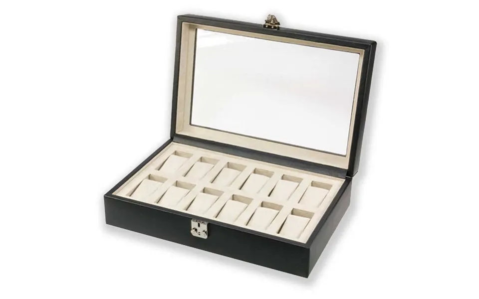 Glass Lid Twelve Piece Watch Box