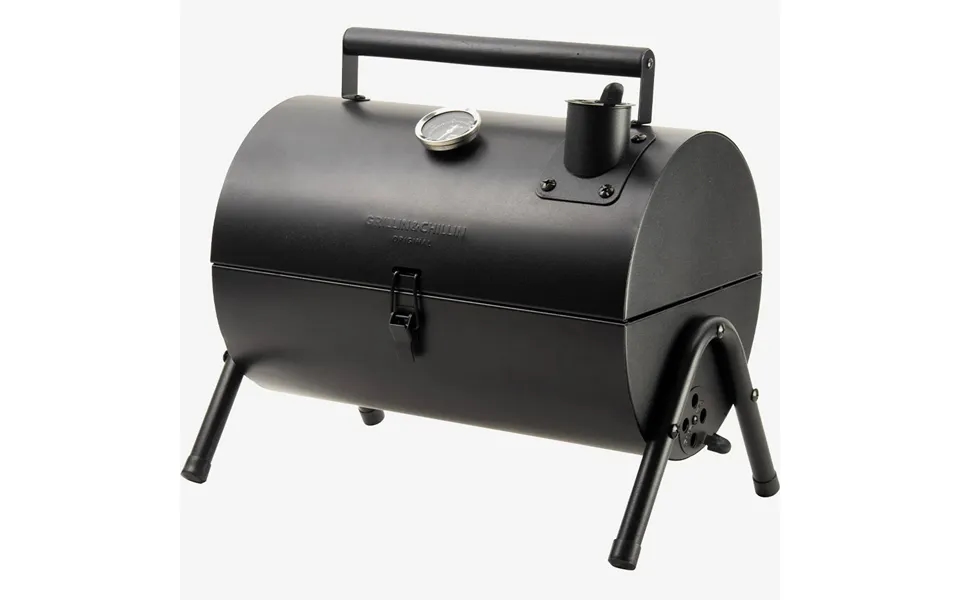 Gusta Compact 38 Cm Bbq Smoker - Black