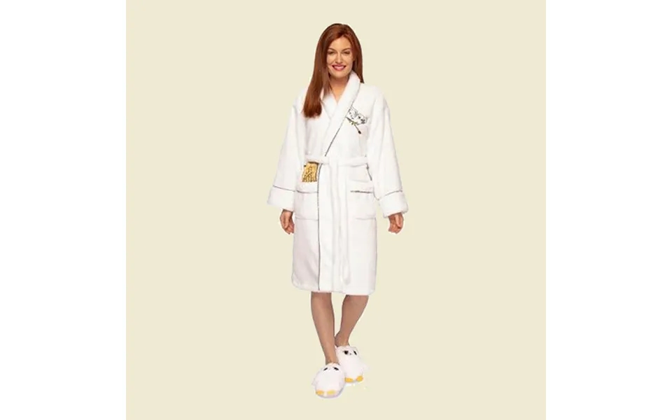 Harry Potter Hedwig Sparkly Hoodless Fleece Robe Ladies