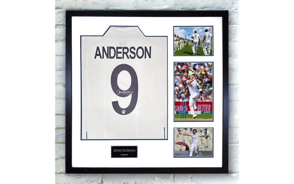 James Anderson Signed England Shirt Elite - Framed