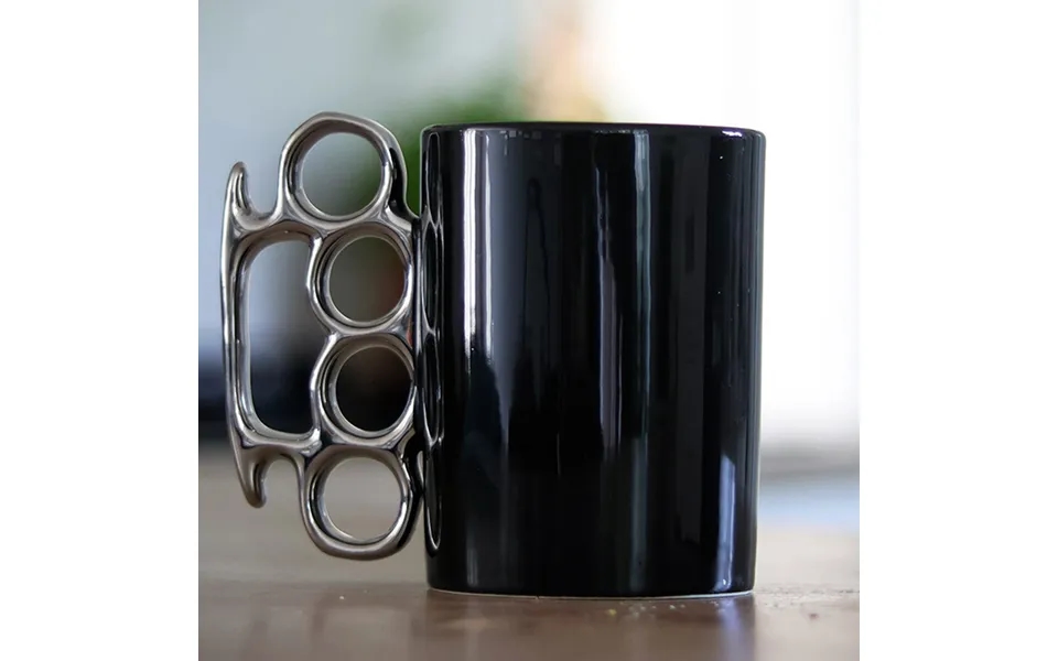 Knuckle Duster Mug Black Silver