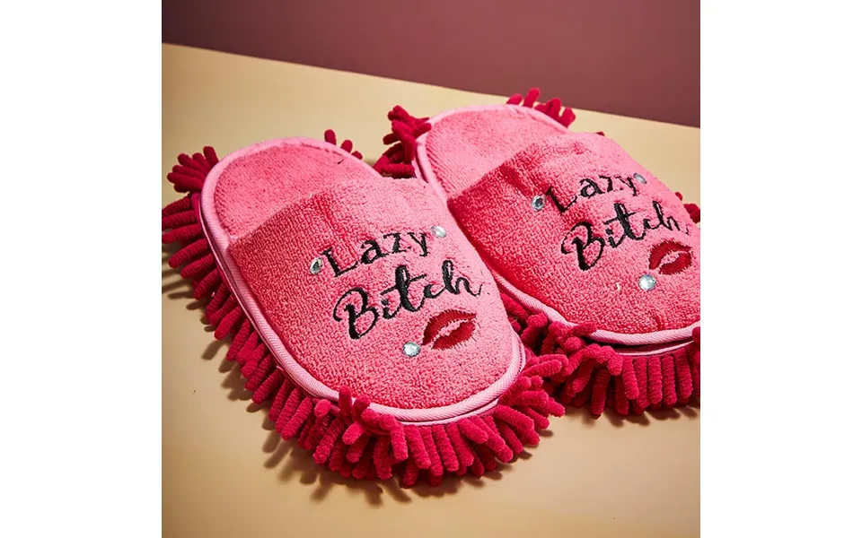 Lazy Bitch Pink Slippers
