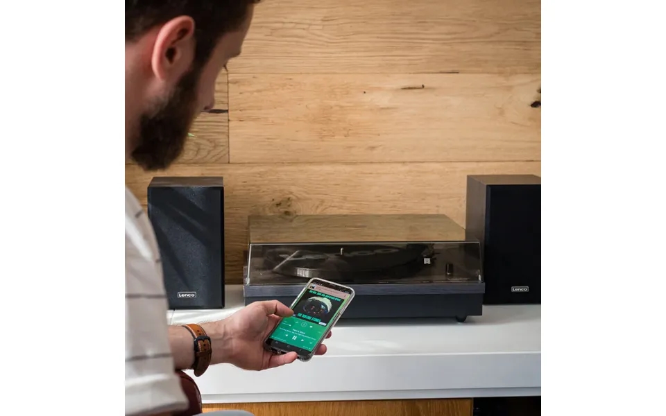 Lenco Ls-300 Turntable With Hi Fi Speakers Black