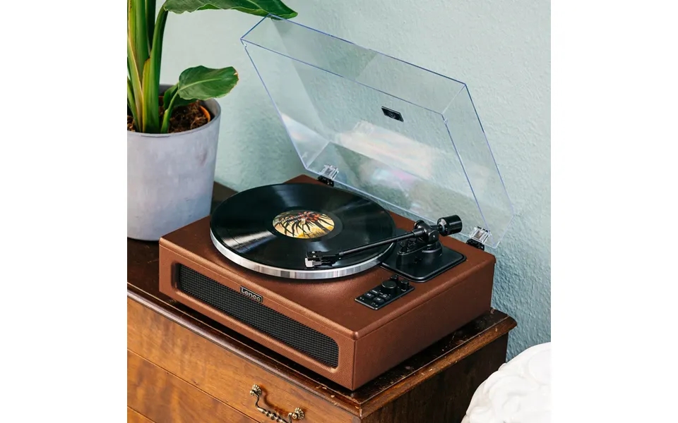 Lenco Ls-430 Brown Turntable With Speakers