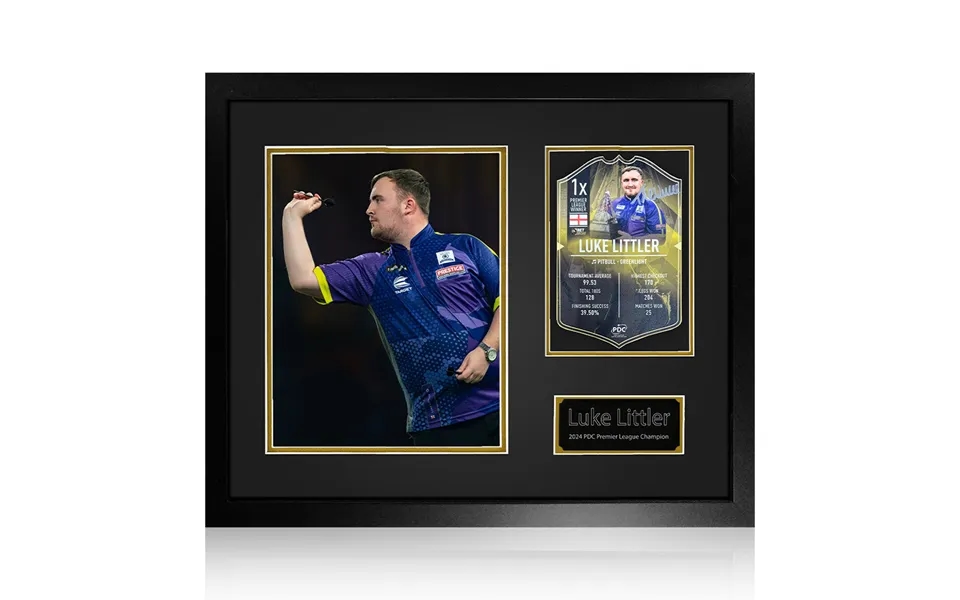Luke Littler Deluxe Mounted Signed Ultimate Darts Card - Framed