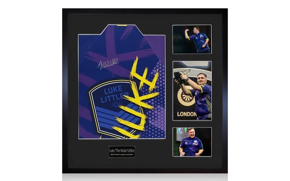 Luke Littler Elite Reverse Signed Shirt - Framed