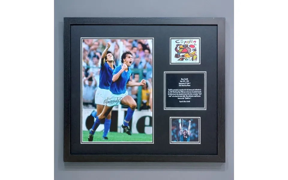 Marco Tardelli Signed Italy Photo - Framed