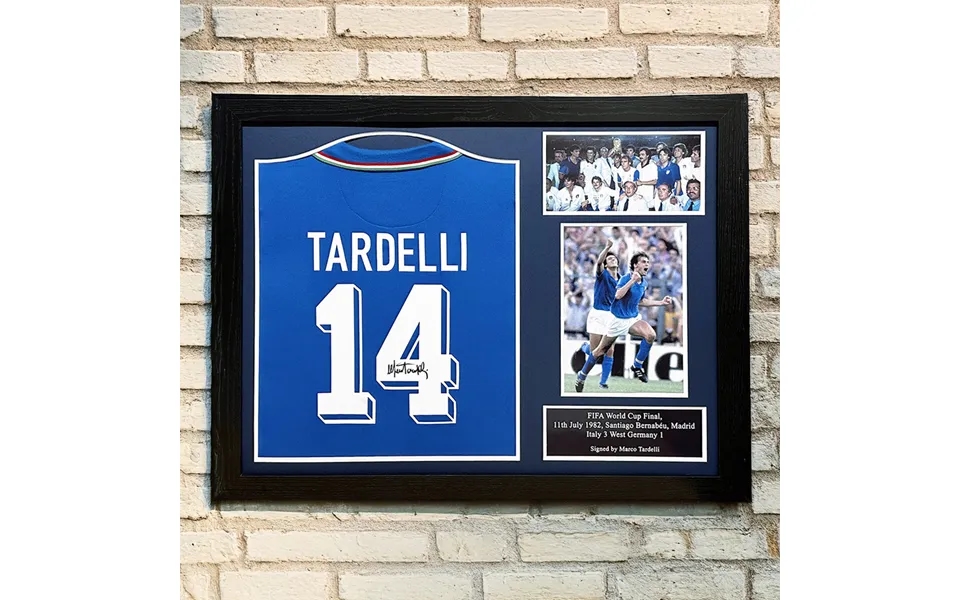 Marco Tardelli Signed Italy Shirt - Framed