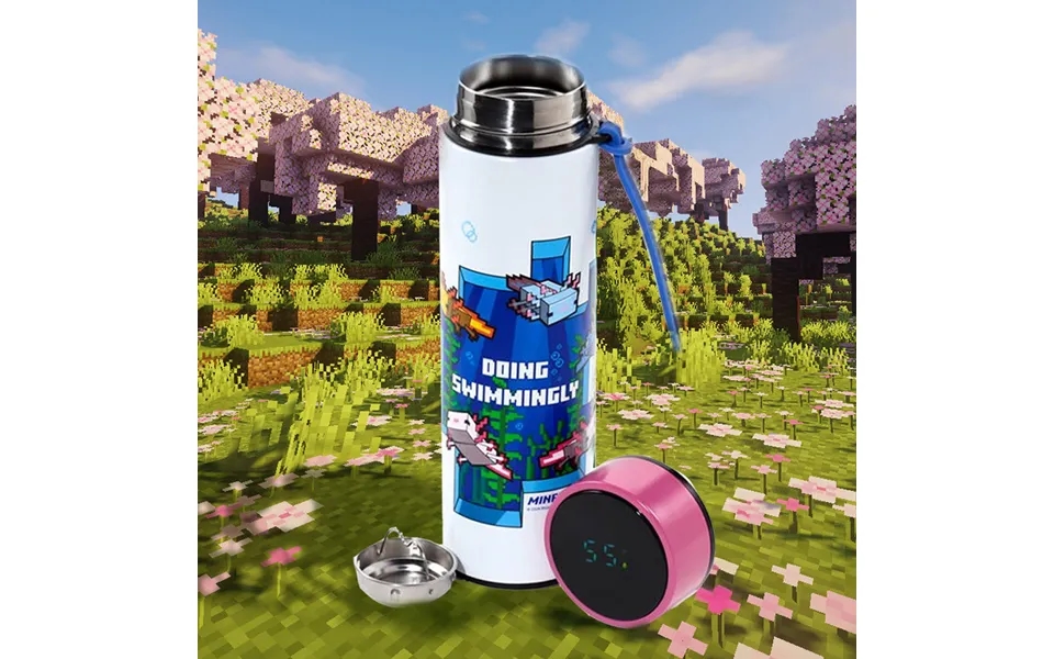 Minecraft Axolotl Hot & Cold Thermometer Bottle