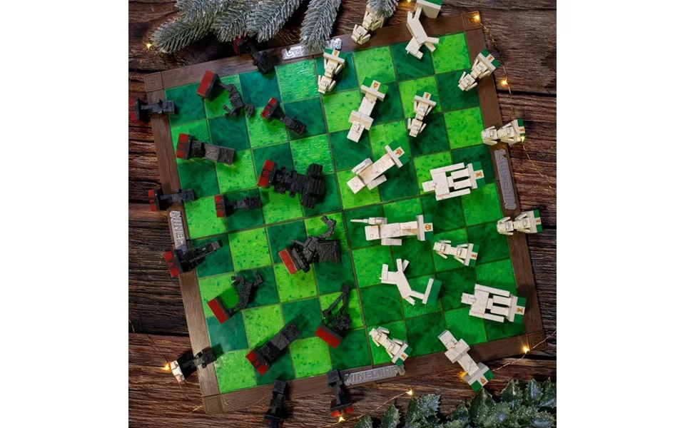 Minecraft Overworld Vs Hostile Chess Set