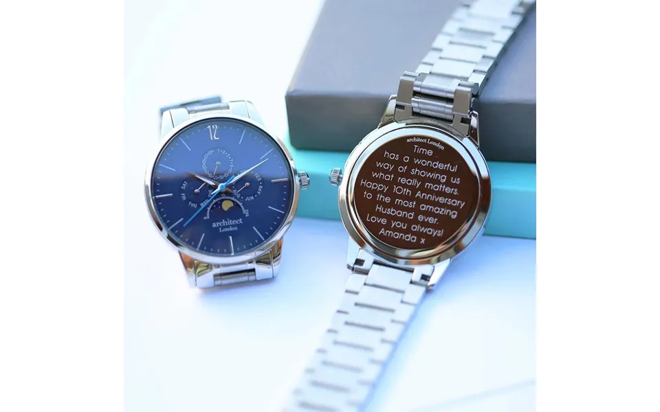 Personalised Architect Engraved Watch - Apollo Blue