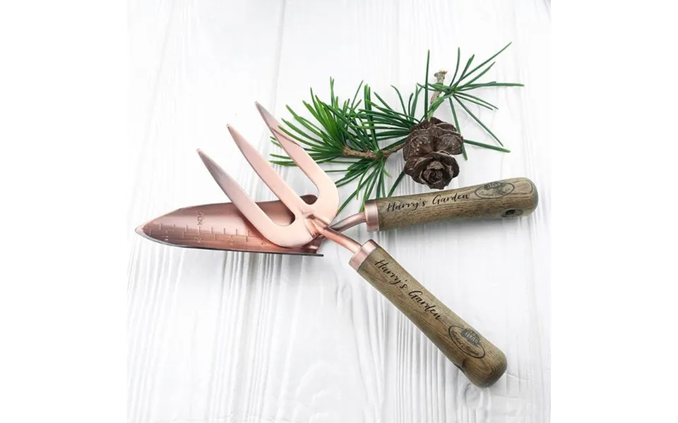 Personalised Copper Trowel And Fork Set