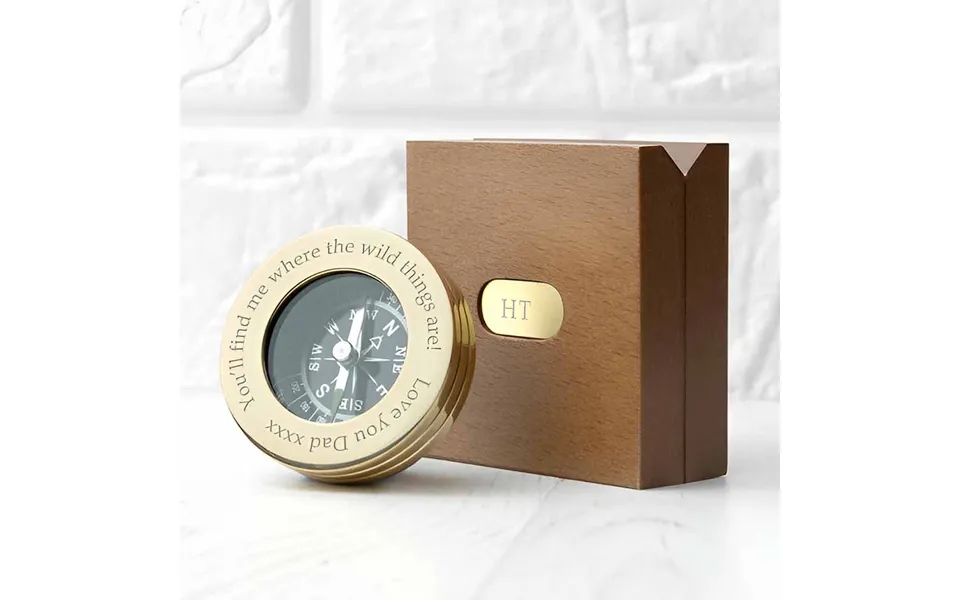 Personalised Dad Compass & Wooden Box