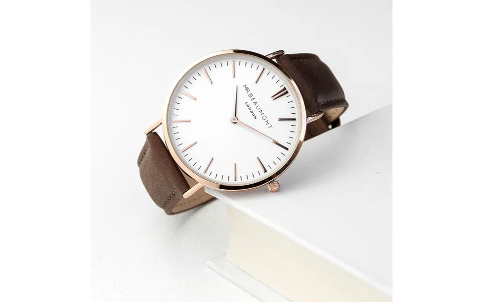 Personalised Men's Leather Watch - Brown