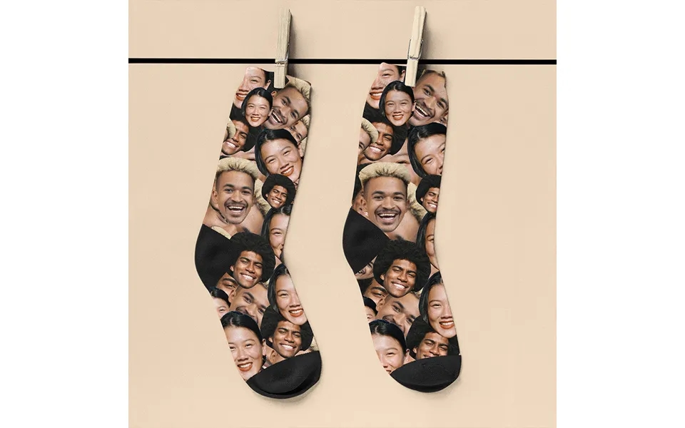 Personalised Men's Multi Face Photo Socks