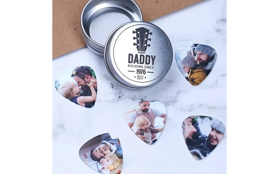 Personalised Photo Guitar Plectrums Set Of 5
