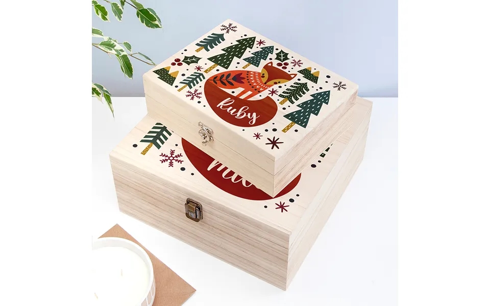 Personalised Scandi Fox Christmas Eve Box