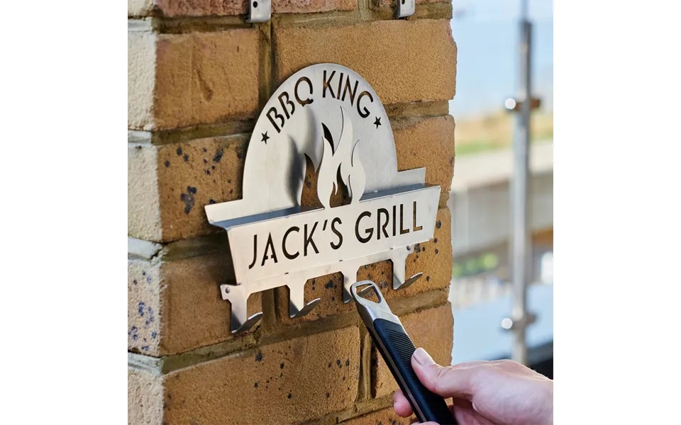 Personalised Stainless Steel Bbq King Tool Rack
