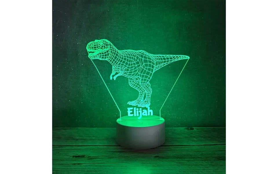 Personalised T-rex Dinosaur Colour Changing Desk Lamp