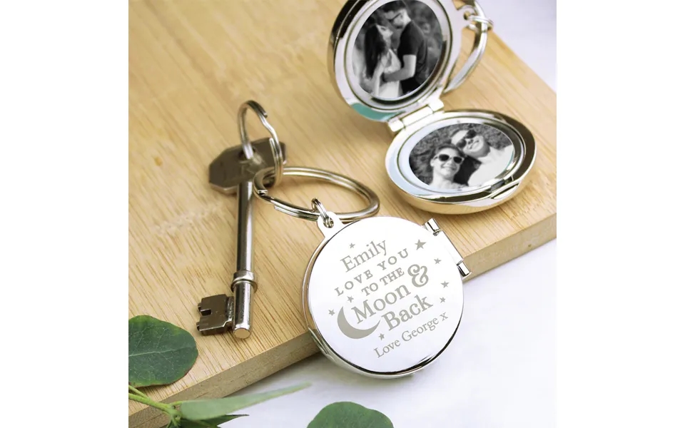 Personalised To The Moon And Back Photo Keyring