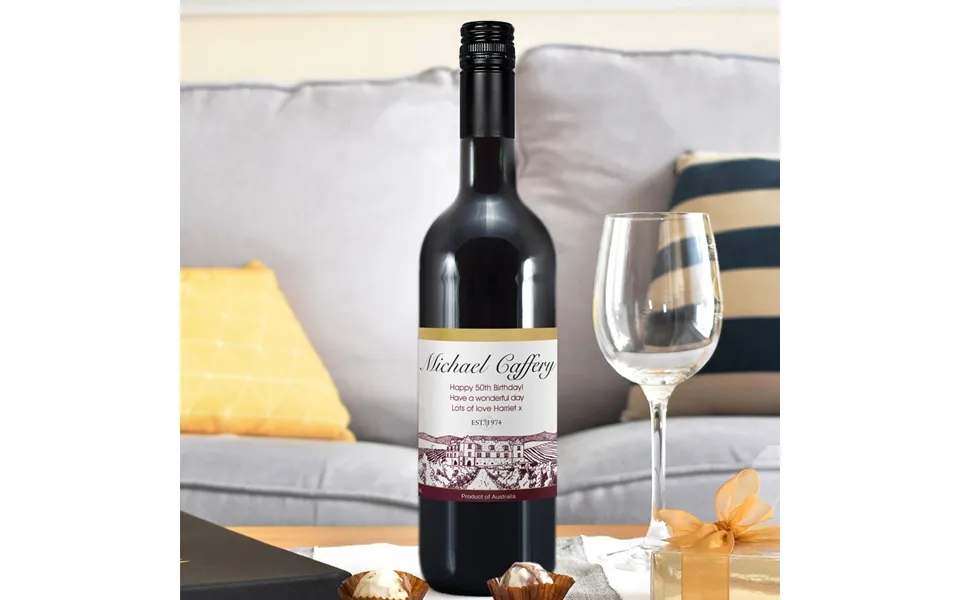 Personalised Vineyard Red Wine