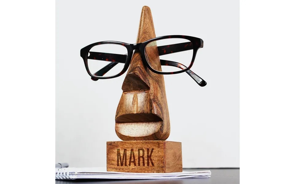 Personalised Wooden Nose-shaped Glasses Holder