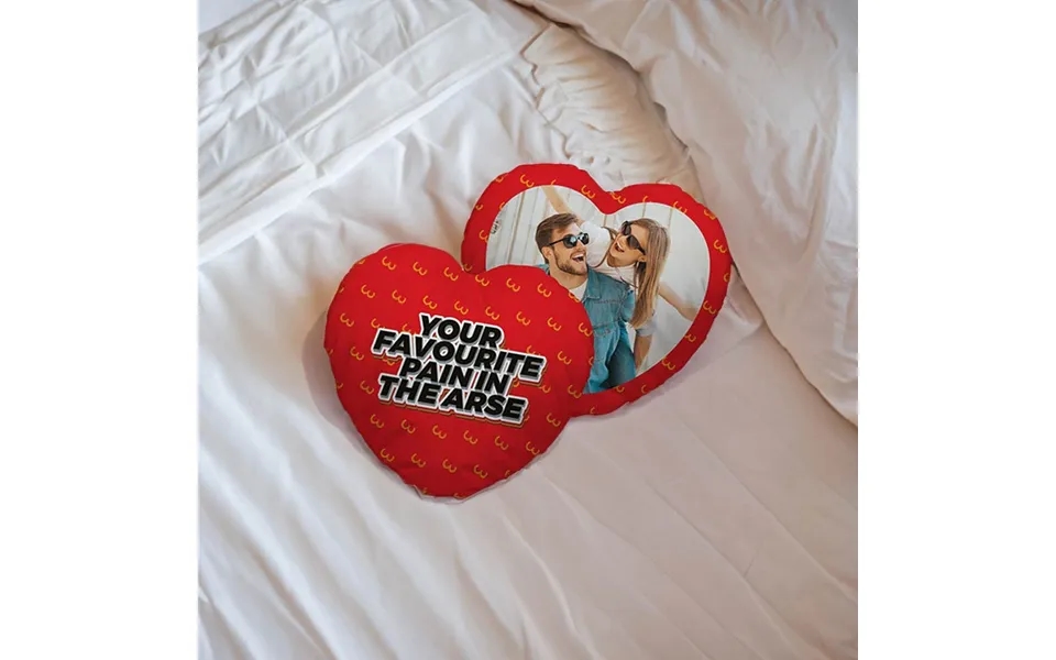 Personalised Your Favourite Pain In The Arse Heart Shaped Cushion