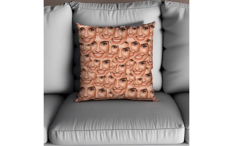 Photo Upload Faces All Over Cushion - 18 Inches