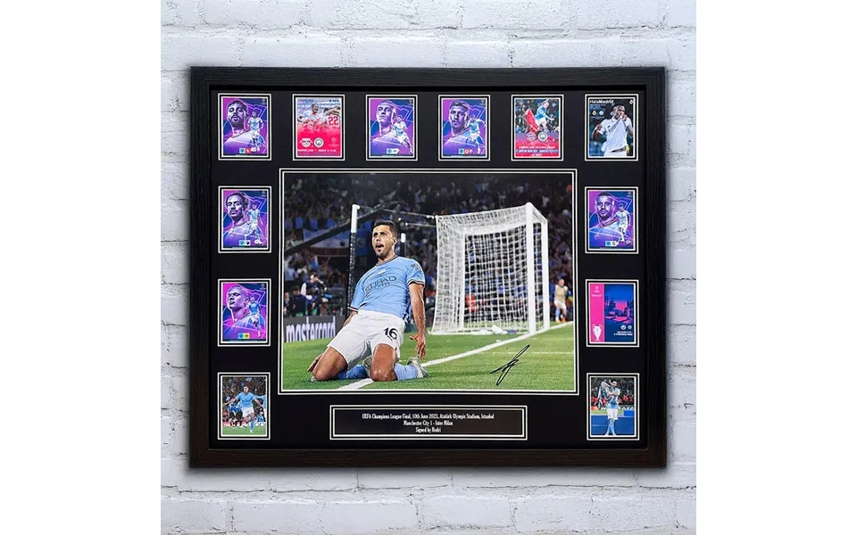 Rodri Signed Manchester City Photo - Framed