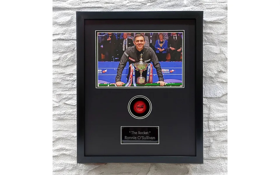Ronnie O'sullivan Signed Red Ball Display - Framed