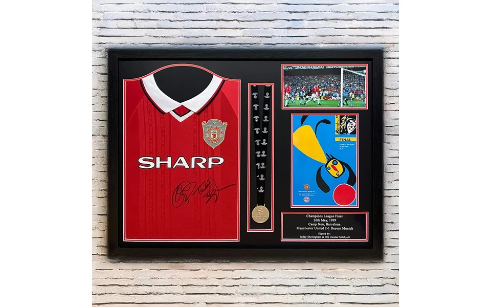 Sheringham And Solskjaer Dual Signed Manchester United Shirt - Framed