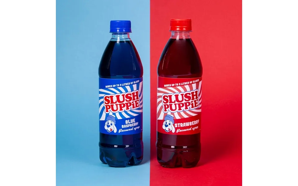 Slush Puppie Syrup Blue Raspberry And Strawberry 2 Pack