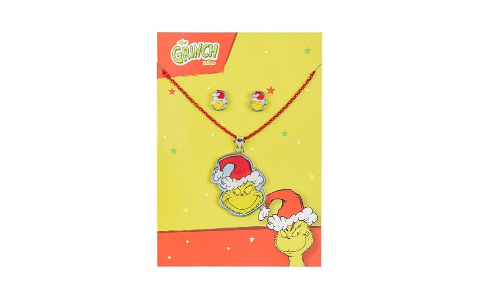 The Grinch Christmas Earrings & Necklace Set