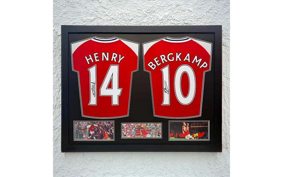 Thierry Henry And Dennis Bergkamp 2 Arsenal Signed Shirts - Framed