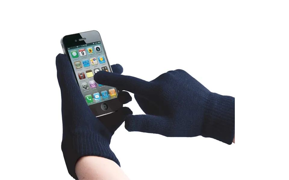 Touch Screen Gloves Navy Medium