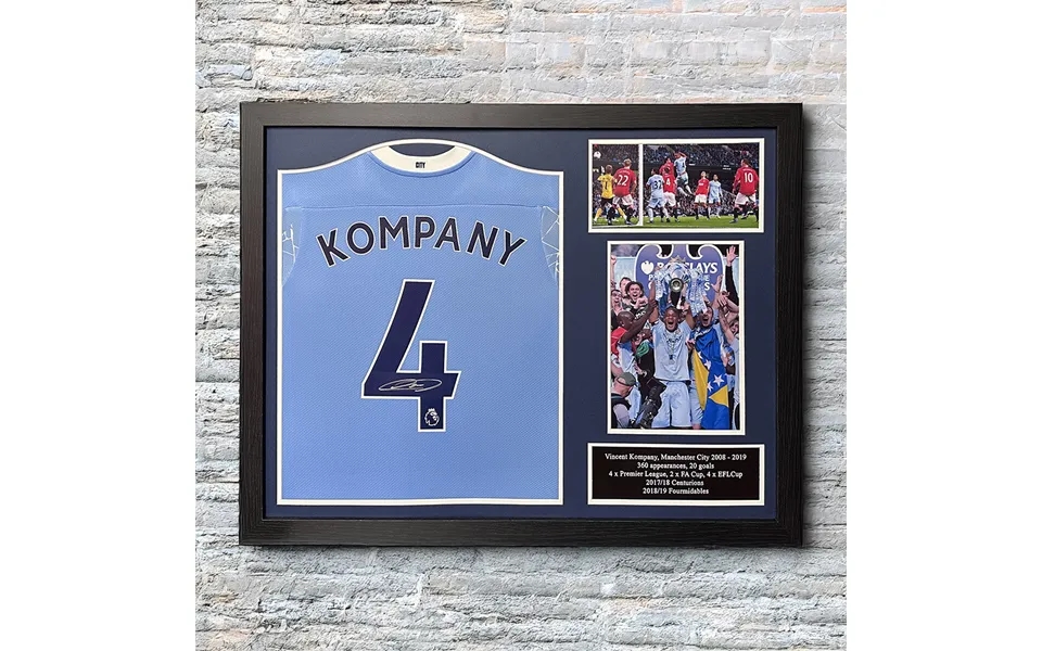 Vincent Kompany Signed Manchester City Shirt - Framed