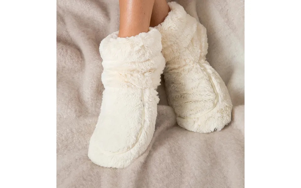 Warmies Microwavable Slippers - Cream Boots