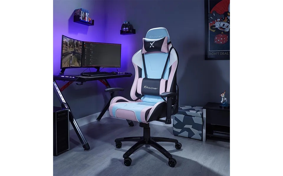 X Rocker Agility Esports Pc Office Chair - Bubblegum