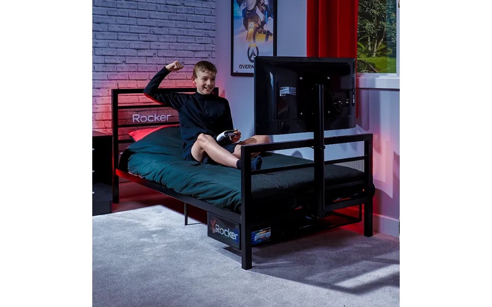 X Rocker Base Camp Single Tv Gaming Bed Black