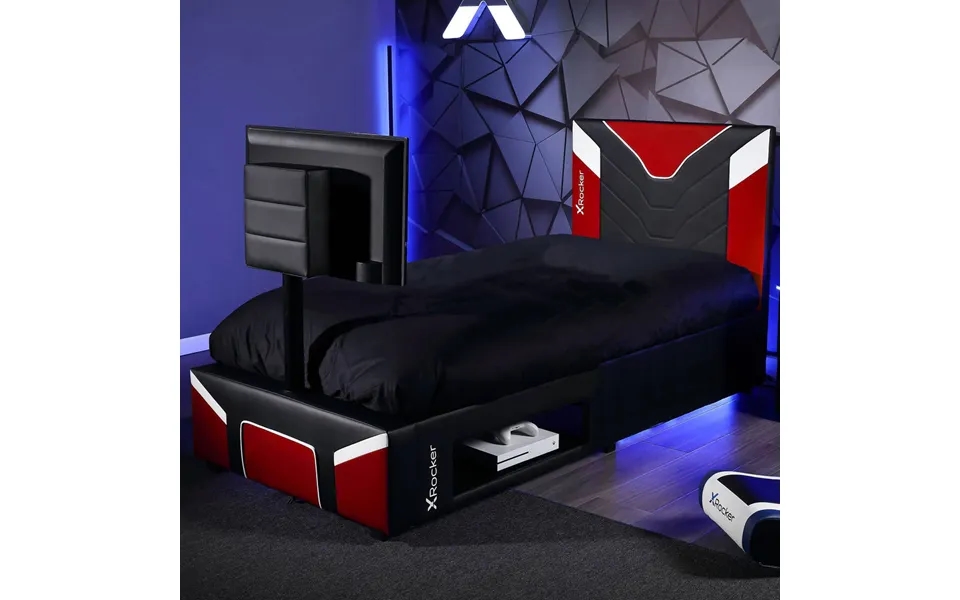 X Rocker Cerberus Twist Tv Gaming Bed - Single Red