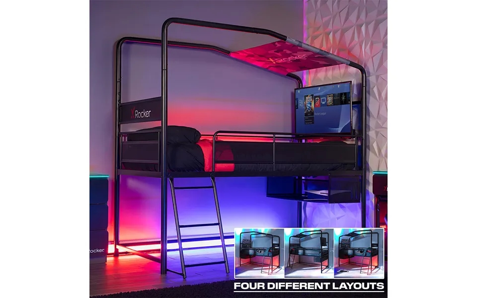 X Rocker Contra Gaming 4 Way Build Bunk Bed