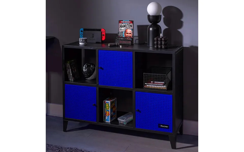 Xr Mesh-tek Wide 6 Cube Storage Unit Blue And Black