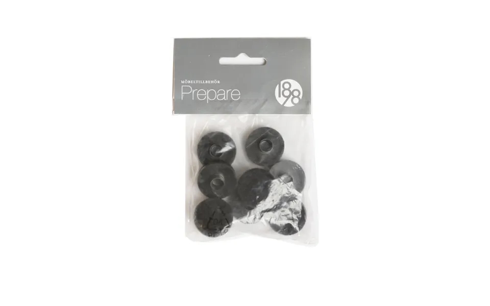 1898 Prepare Floor Protectors Black - 26mm Plastic Felt Tube Rivet