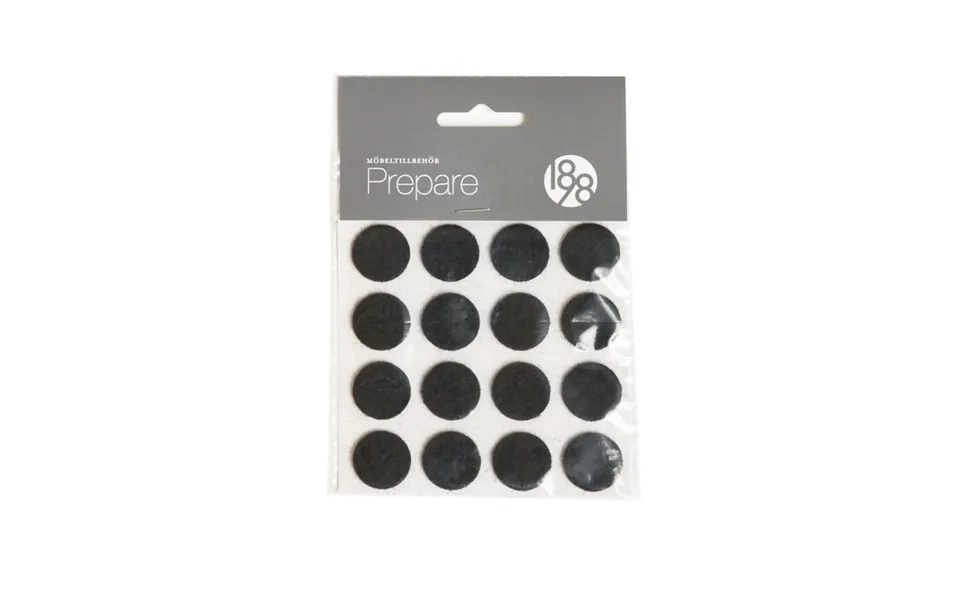 1898 Prepare Furniture Floor Protectors Black - Self-adhesive Felt Ø20 Mm