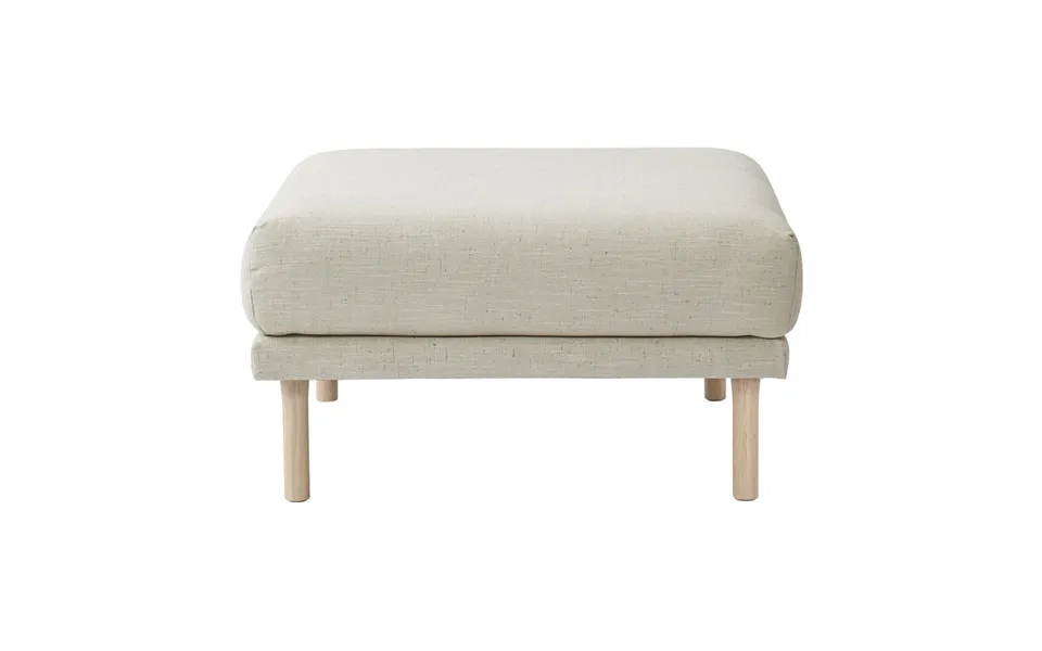 1898 Sjövik Footstool Tyg Bern 0341 - White-oiled Legs
