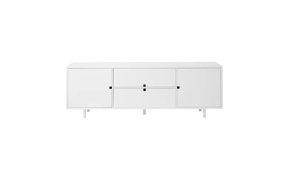1898 Square Media Bench White