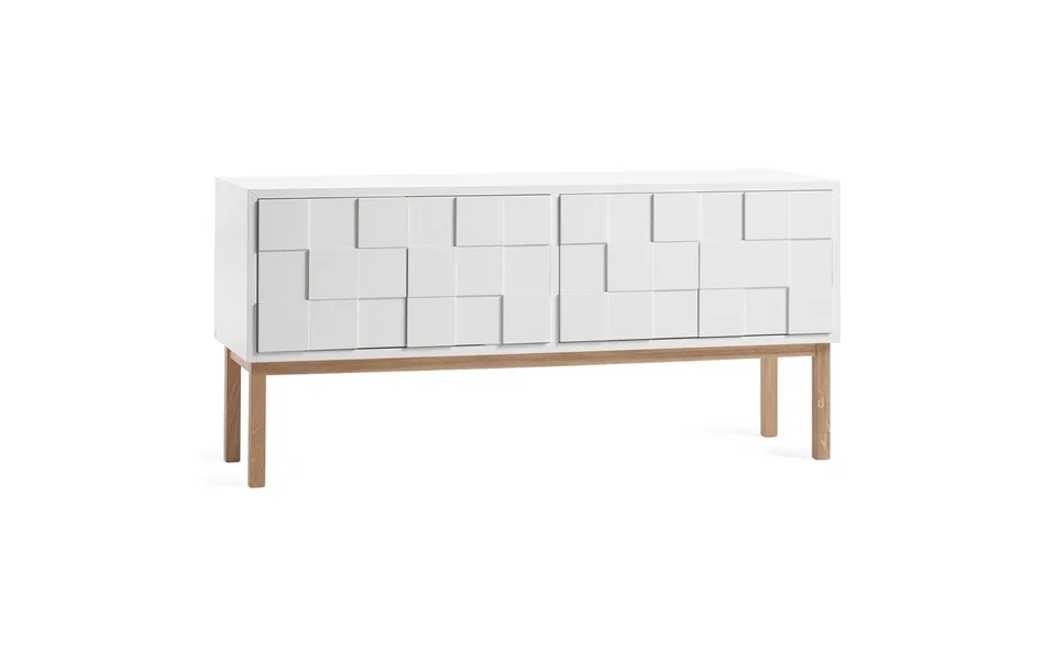 A2 Collect 2010 Media Bench With Leg White Oiled Oak