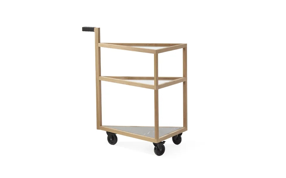 A2 Move Serving Trolley White Oiled Oak - Big