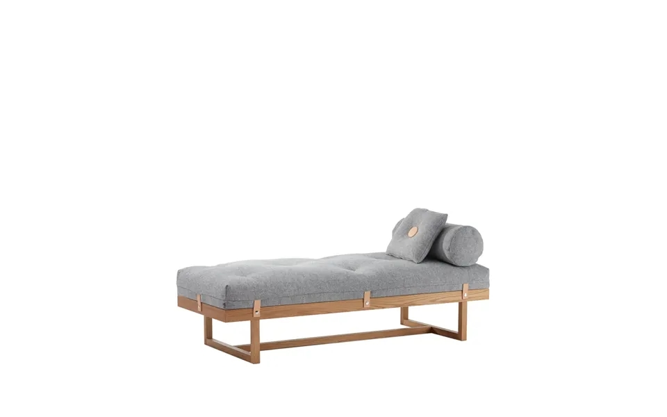 A2 Stay Day Bed Fabric Grey. Body In Oiled Oak
